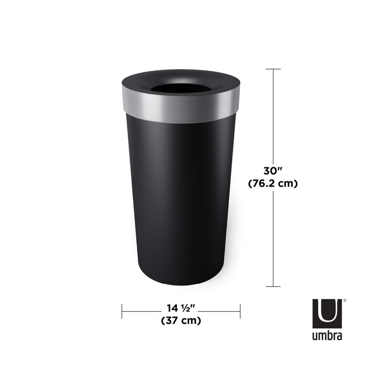 Commercial Zone 42-Gallon Square Trash Can with Dome Lid and Umbra Vento 16.5-Gallon Trash Can Container + Trash Large