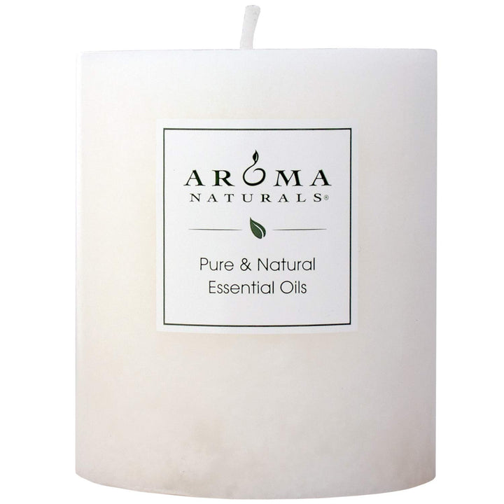 Aroma Naturals Holiday Juniper, Spruce and Basil Essential Oil Pillar Candle, Fresh Forest, 3 inch x 3.5 inch Juniper, Spruce & Basil 3" x 3.5" Pillar