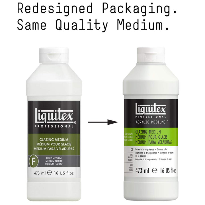 Liquitex Professional Fluid Medium, 473ml (16-oz), Glazing Medium 16 Fl Oz (Pack of 1) 16-oz