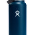 Hydro Flask Stainless Steel Wide Mouth Water Bottle with Flex Straw Lid and Double-Wall Vacuum Insulation Indigo 40 Oz