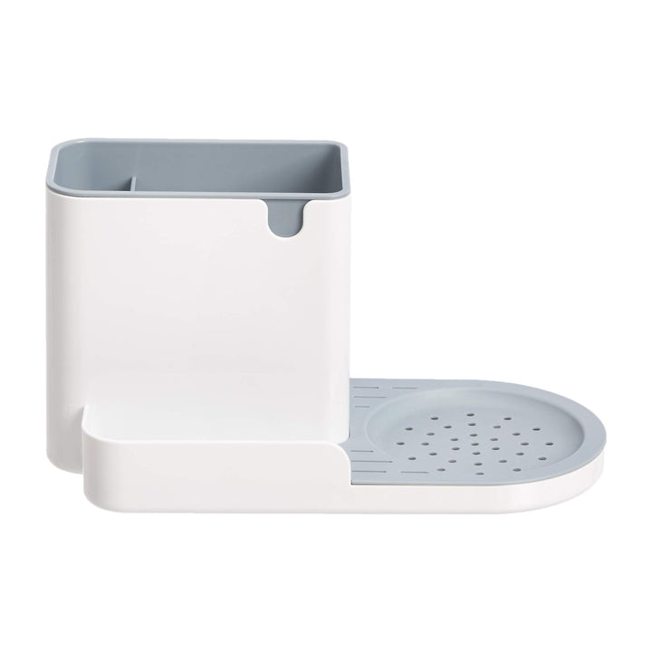 Basics Kitchen Sink Organizer/Sponge Holder, Large, White