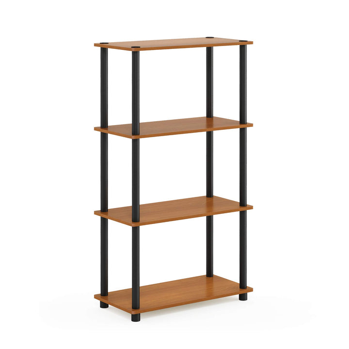 Furinno Turn-N-Tube 5-Tier Multipurpose Shelf / Display Rack / Storage Shelf / Bookshelf, Classic Tubes, Sonoma Oak/White 5-Tier Classic Tube