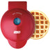 DASH Mini Maker for Individual Waffles, Hash Browns, Keto Chaffles with Easy to Clean, Non-Stick Surfaces, 4 Inch, Red Waffle Maker