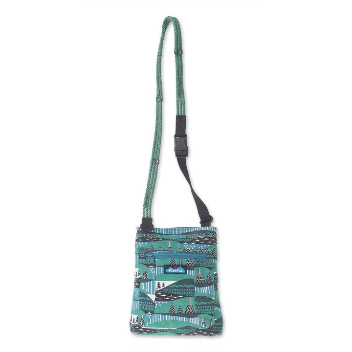 KAVU Keepalong Semi Padded Sling Canvas Rope Crossbody Bag One Size Got Dots