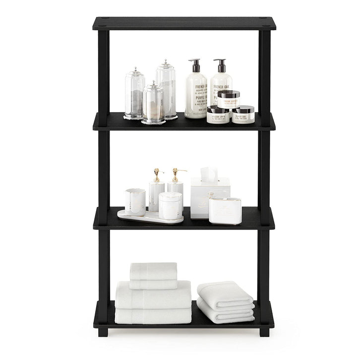 Furinno Turn-N-Tube 5-Tier Multipurpose Shelf / Display Rack / Storage Shelf / Bookshelf, Classic Tubes, Sonoma Oak/White 5-Tier Classic Tube