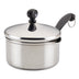 Farberware Classic Stainless Steel 1-Quart Covered Straining Saucepan, Silver