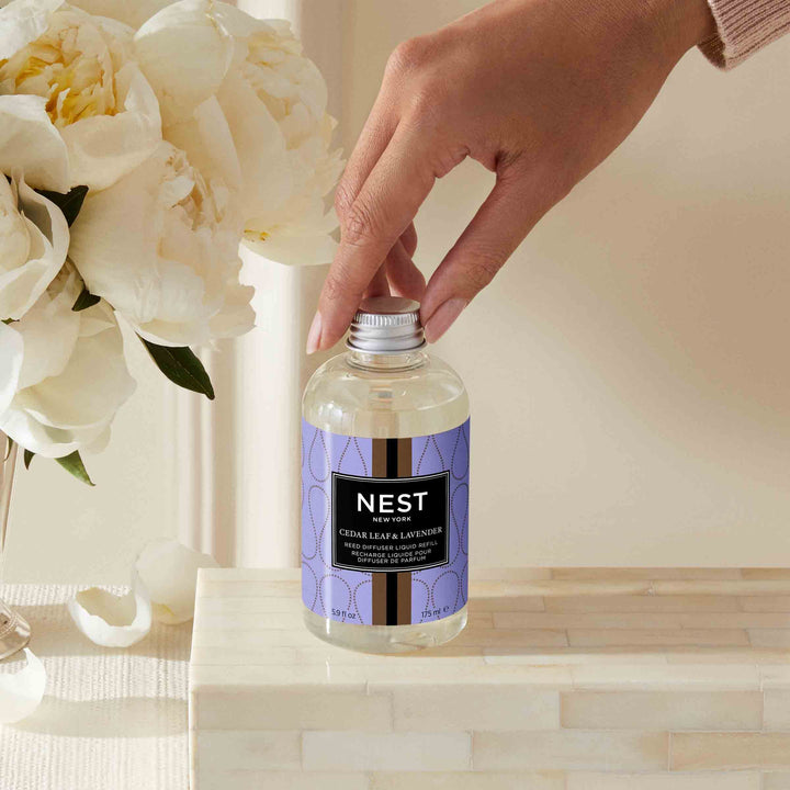 NEST Fragrances Reed Diffuser Refill, Cedar Leaf & Lavender, 5 Fluid Ounces, 5.9 Fl Oz (Pack of 1)