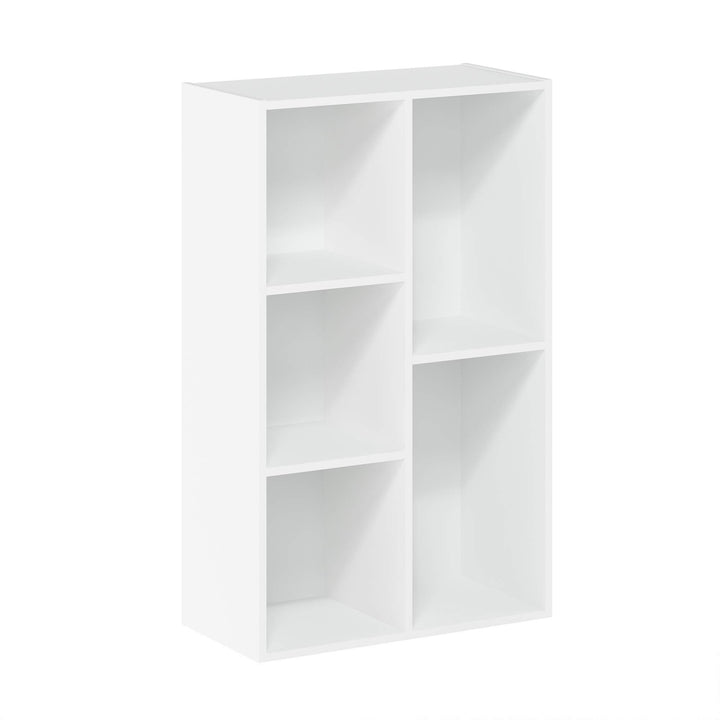 Furinno Pasir 3-Tier Open Shelf Bookcase, White/Green 11003WH/GR 3-Tier Cube