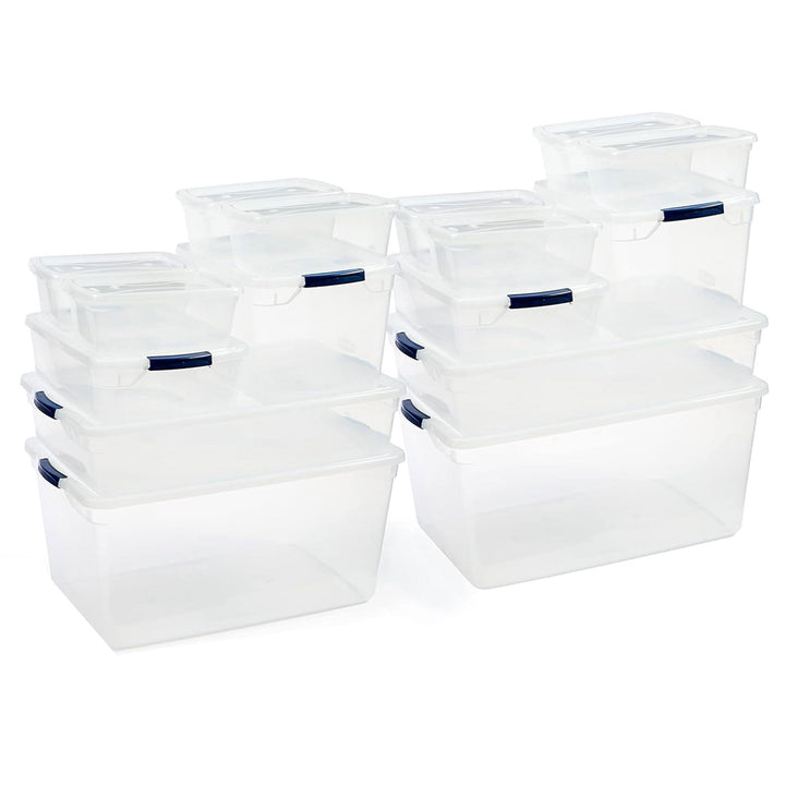 Rubbermaid Cleverstore Under the Bed 70 Qt Wheeled 2-Pack, Clear Storage Bins with Latching Lids, Stackable, BPA-Free, Made in USA Under the Bed - 2 Pack