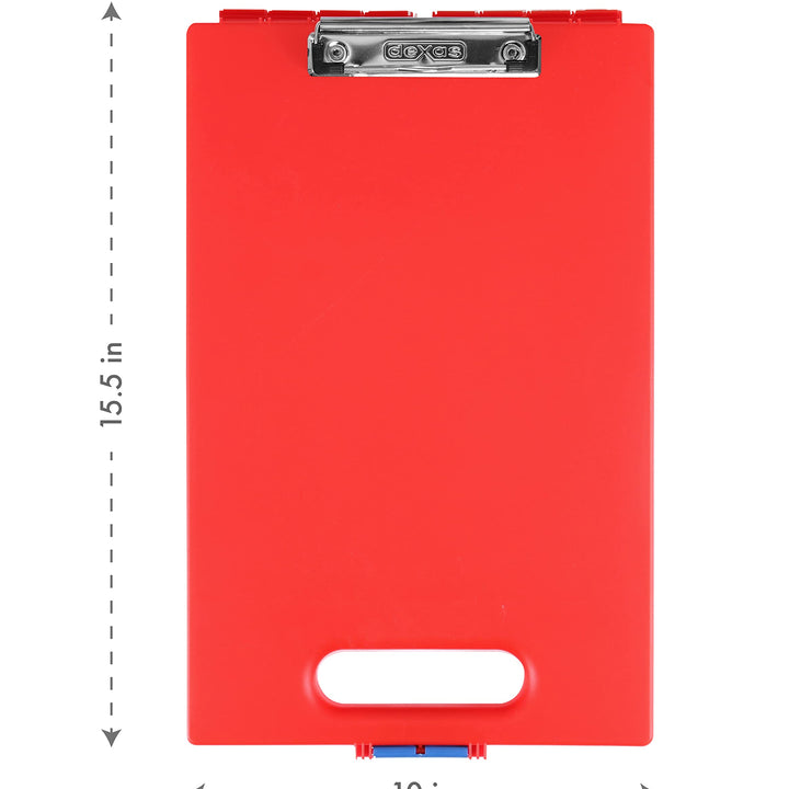 Dexas Clipcase Storage Clipboard with Handle, Red