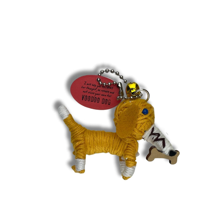 Watchover Voodoo 3-Inch Voodoo Dog Keychain - Handcrafted Gift to Bring Good Luck and Positivity Everywhere You Go 5 inches Multi Colored