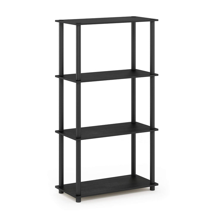 Furinno Turn-N-Tube 5-Tier Multipurpose Shelf / Display Rack / Storage Shelf / Bookshelf, Classic Tubes, Sonoma Oak/White 5-Tier Classic Tube