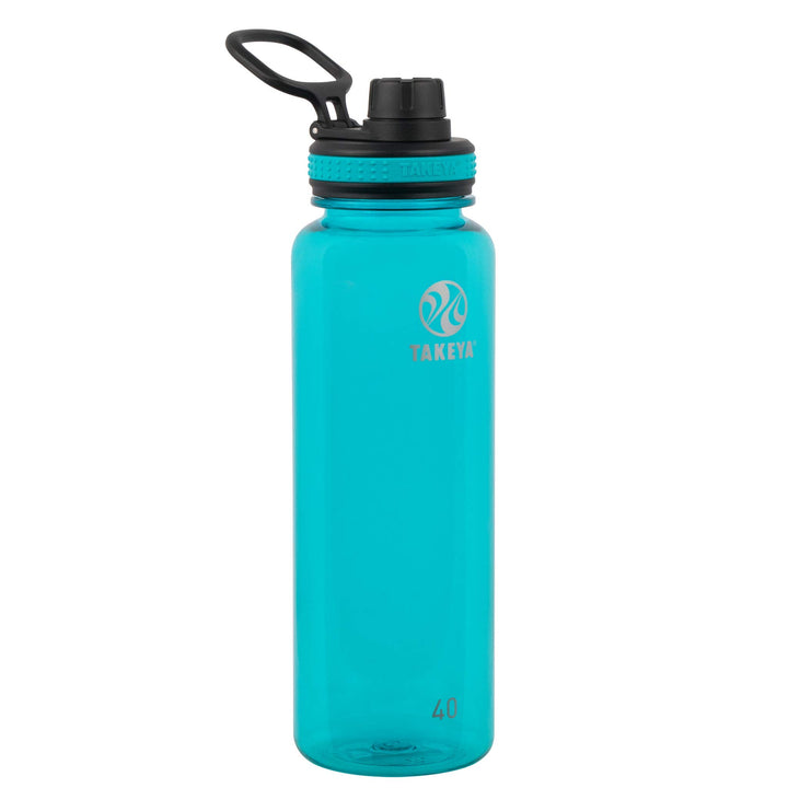 Takeya Tritan Sports Water Bottle with Spout Lid, 40 oz, Ocean