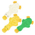 Best Pet Supplies Crinkle Dog Toy for Small, Medium, and Large Breeds, Cute No Stuffing Duck with Soft Squeaker, Fun for Indoor Puppies and Senior Pups, Plush No Mess Chew - White, Yellow & Green