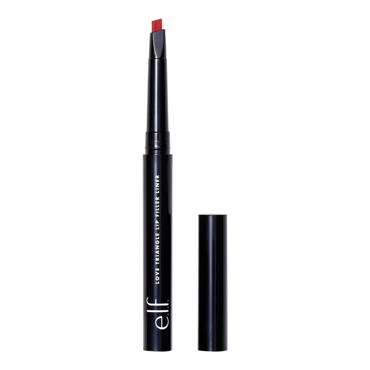 e.l.f. Love Triangle Lip Filler Liner, 2-in-1 Lipliner Pencil For Sculpting & Filling, Long-Lasting Intense Color, Vegan & Cruelty-Free, Red