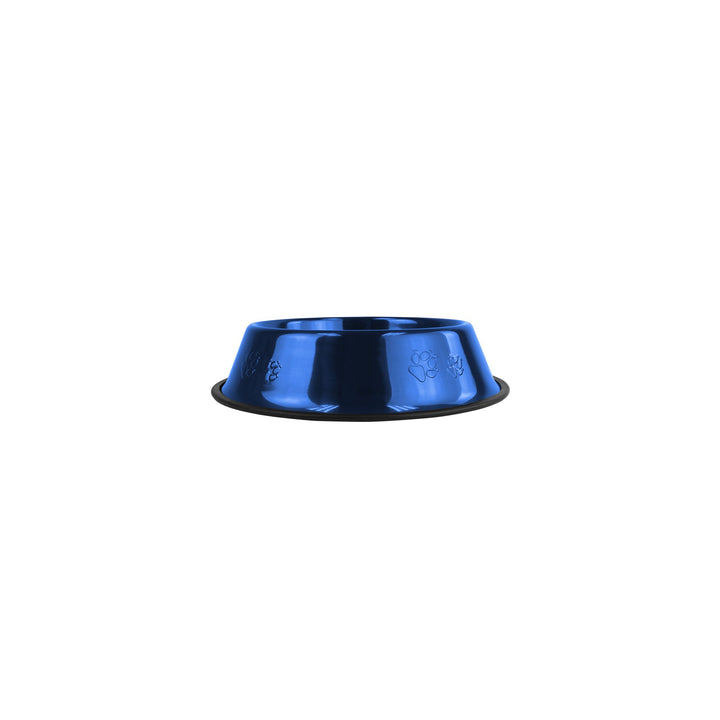 Platinum Pets Non-Tip Stainless Steel Dog Bowl, 10 Oz, Sapphire Blue, Small