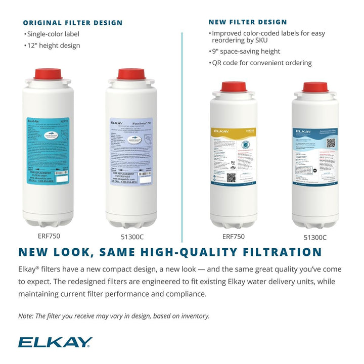 Elkay ERF750 WaterSentry Lead + Microplastics NSF/ANSI Certified Residential Filter (ezH2O Liv & Filtered Faucet)