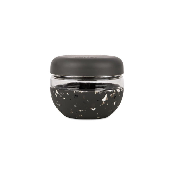 W&P Porter Seal Tight Glass Food Storage Container with Lid, Terrazzo Charcoal 16oz, Leak & Spill Proof Meal Prep Container, Microwave & Dishwasher Safe, Borosilicate Glass