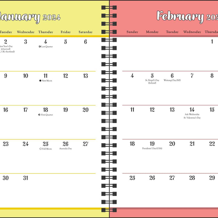 Wititudes 16-Month 2023-2024 Weekly/Monthly Planner Calendar: Everything Is Better When You Decide You Don't Care