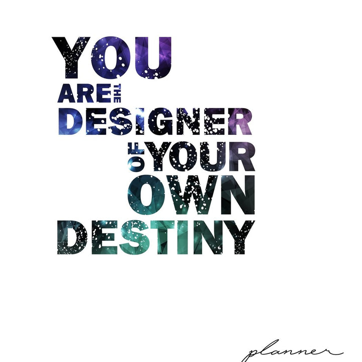 You are the designer of your own destiny: Planner 2018, Daily planner with weekly monthly calendar and at-a-glace 2018-2019 calendars,Star space ... for business,life goals,passion,and happiness