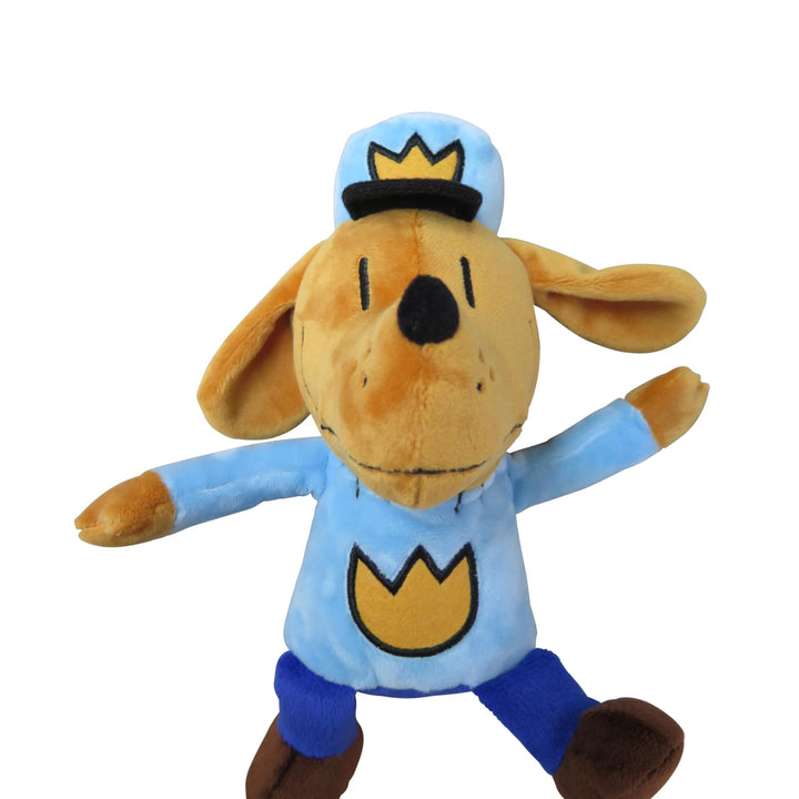 MerryMakers Dog Man Soft Plush Toy, 9.5-Inch, from Dav Pilkey's Dog Man Graphic Novel Book Series