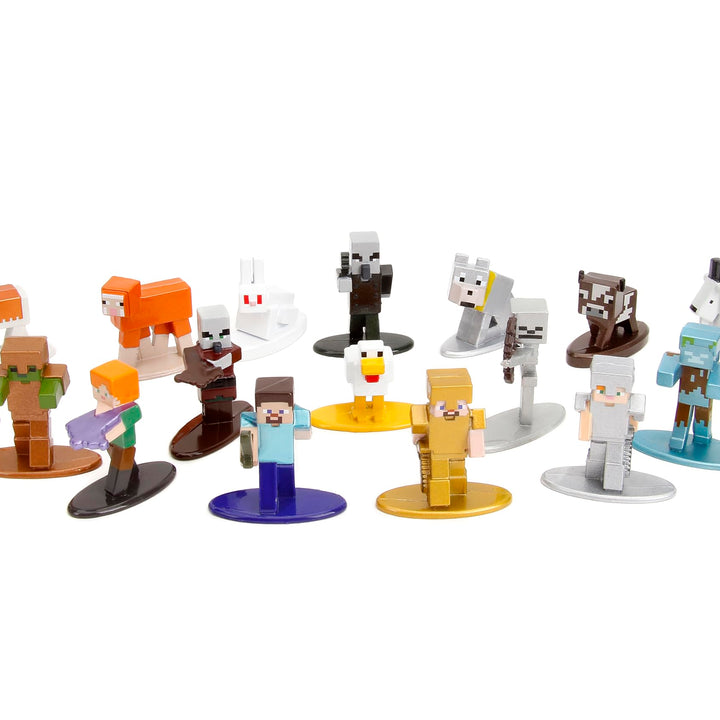 Minecraft Caves & Cliffs 18-Pack W10 1.65” Die-Cast Collectible Figures, Toys for Kids and Adults Series 10