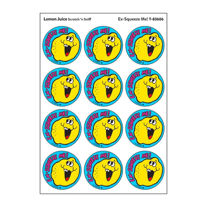 Ex-Squeeze Me!/Lemon Juice Scent Retro Stinky Stickers by Trend; 24/Pack - Authentic 1980s Designs!