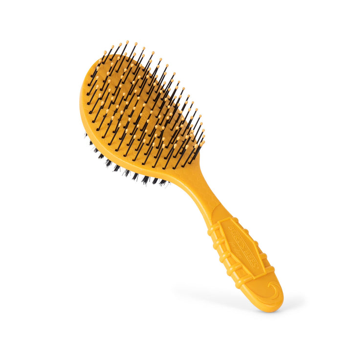 Burt's Bees for Pets Double Sided Brush for Large Dogs with Handle Made from Recycled Plastics Collected from Coastal Communities| 2-in-1 Dog Brush Removes Tangles While Smoothing Dog Fur Double Sided Plastic Brush 9 Inch