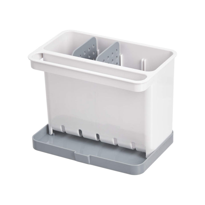 Basics Kitchen Sink Organizer/Sponge Holder, Standard, White