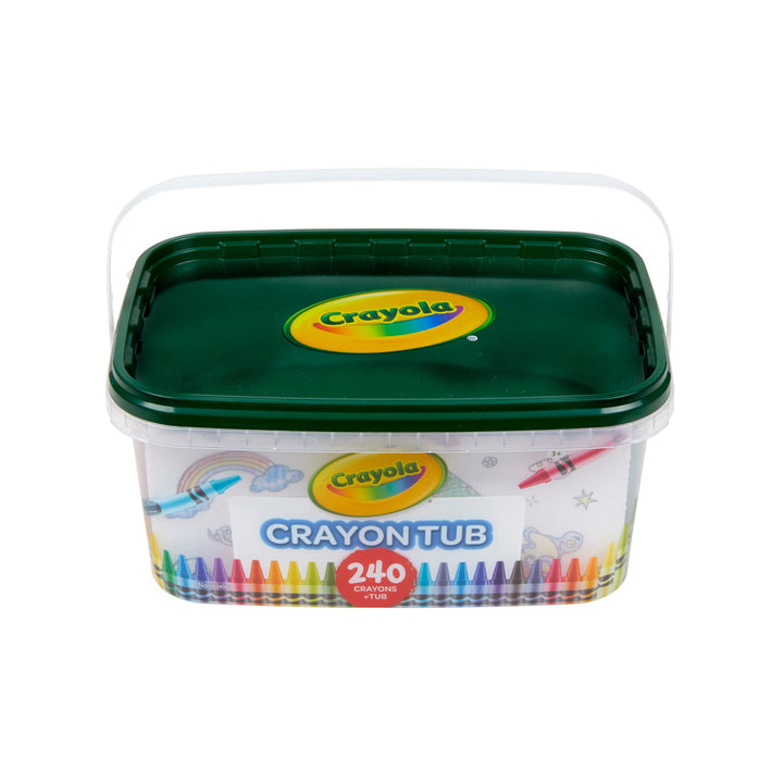 Crayola Crayon Tub (240ct), Bulk Crayon Set, Kids Coloring & Art Supplies, Crayons for Kids, Elementary & Preschool Classroom Supplies [Exclusive]