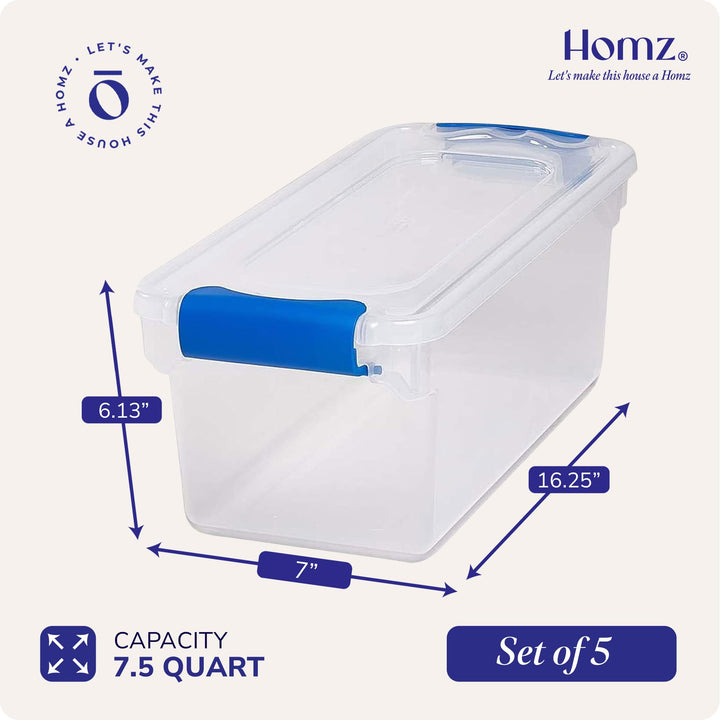 HOMZ 2 Pack Large Clear Plastic Storage Bins with Latching Lids, 112 Quart, Gray 112 QT (2 Pack)