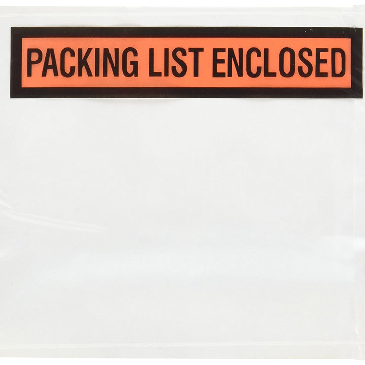 100 pcs 4.5" x 5.5" Packing List Enclosed Back Side Loading Envelopes Pouches (100 pcs)