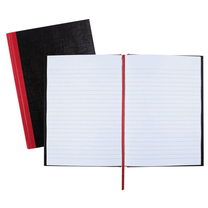 Black n' Red Notebook, Business Journal, 8-1/4"x 5-7/8", 96 Sheets, Ruled, Optik Paper, Hardcover, Casebound, Black (E66857) 1 Count Small