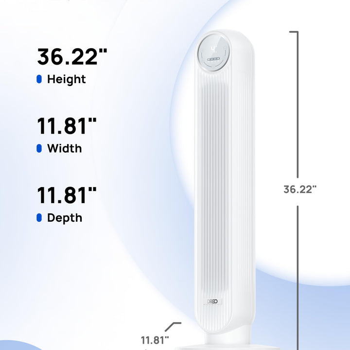 Dreo Tower Fan for Bedroom, 25ft/s Velocity Quiet Floor Fan, 90° Oscillating Fans for Indoors with 4 Speeds, 4 Modes, 8H Timer, Bladeless Fan, Standing Fans, Grey, Nomad One (DR-HTF007)