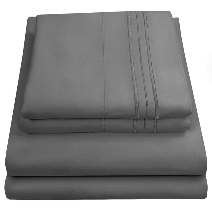 Full Size Sheet Sets - Breathable Luxury Sheets with Full Elastic & Secure Corner Straps Built In - 1800 Supreme Collection Extra Soft Deep Pocket Bedding Set, Sheet Set, Full, Taupe