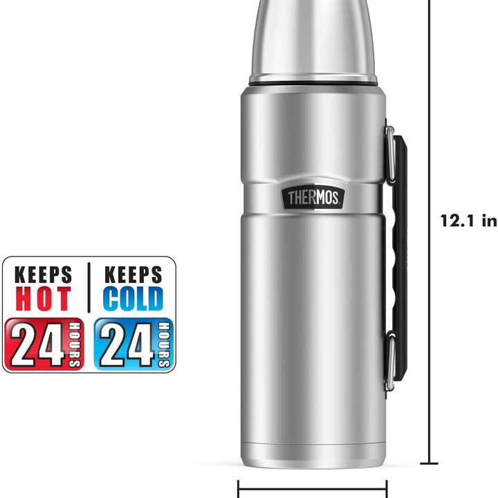 THERMOS Stainless King Vacuum-Insulated Beverage Bottle, 40 Ounce, Midnight Blue THERMOS