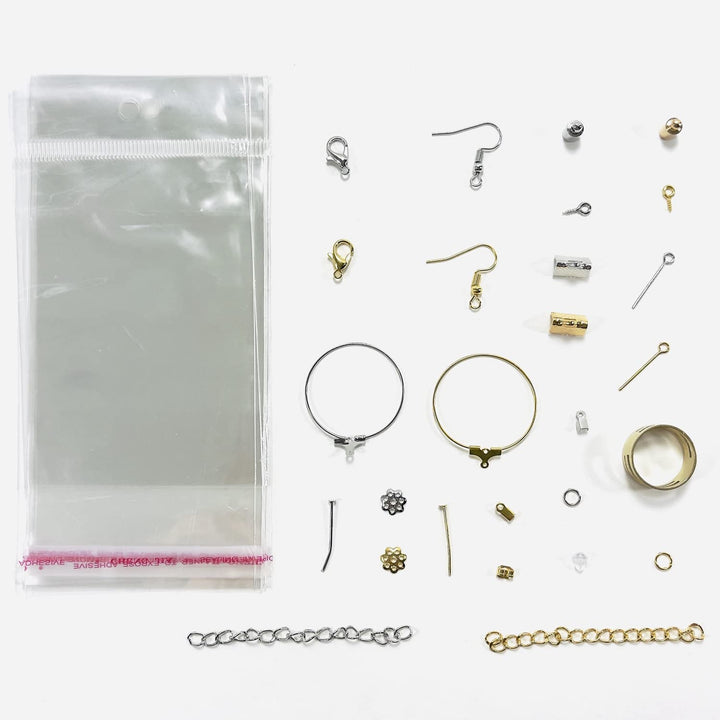 Expo International Jewelry 24 Gold/Silver Plated Items Findings Kit