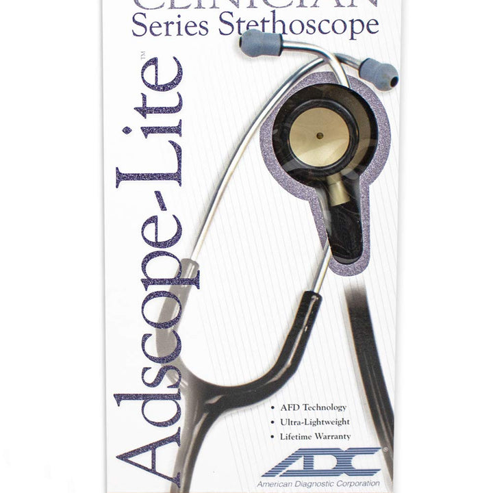 ADC - 619SM Adscope Lite 619 Ultra Lightweight Clinician Stethoscope with Tunable AFD Technology, Smoke Finish with Metallic Gray Tubing Adscope Lite 619 - New Version Professional Healthcare