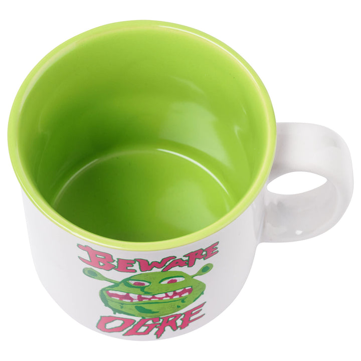 Silver Buffalo Shrek Beware Ogre Ceramic Coffee Mug, 20 Ounces