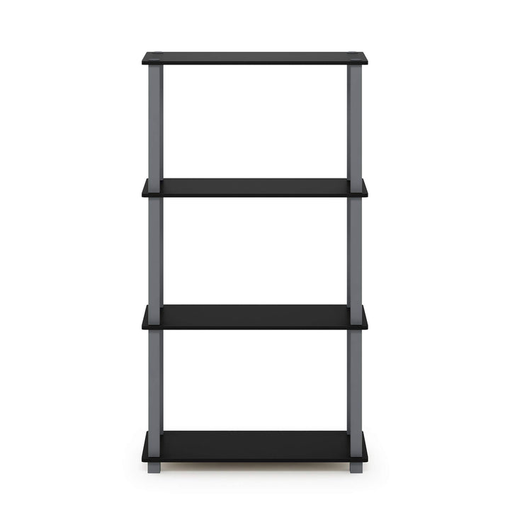 Furinno Turn-N-Tube 5-Tier Multipurpose Shelf / Display Rack / Storage Shelf / Bookshelf, Classic Tubes, Sonoma Oak/White 5-Tier Classic Tube