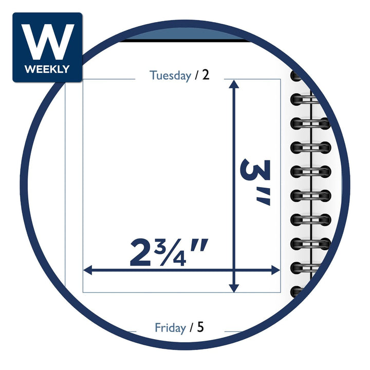 AT-A-GLANCE 2024 Weekly & Monthly Planner, 6-1/2" x 8-3/4", Medium, QuickNotes, Black (7602520524) 2024 New Edition