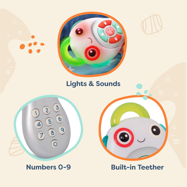 B. toys- B. baby- Baby Musical TV Remote  Toy TV Remote with Lights & Sounds  Sensory Baby Toy  Learning Toys for Babies  6 Months +