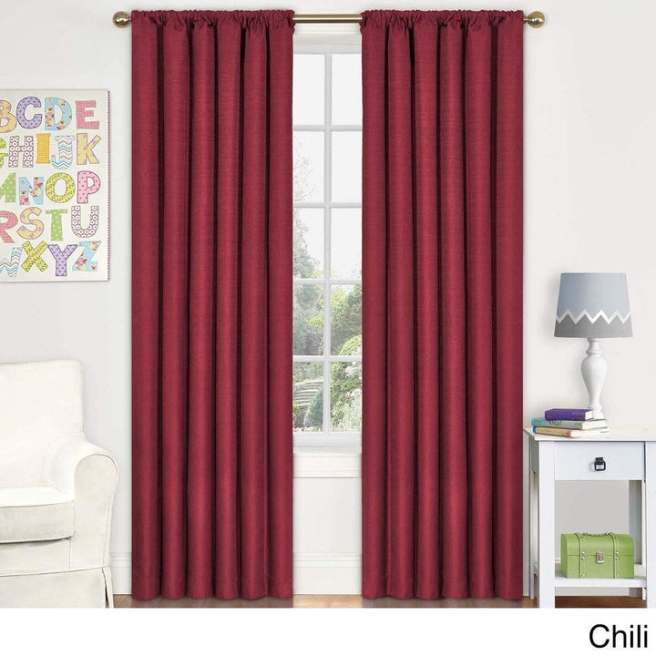 ECLIPSE Kendall Modern Blackout Thermal Rod Pocket Window Curtain for Bedroom or Living Room (1 Panel), 42" x 84", Charcoal, 1 Panel 42 X 84 Solid