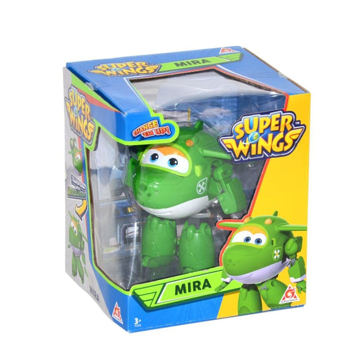 Super Wings - Transforming Mira Toy Airplane Figure | 5" Scale | Fun Toy for 3 4 5 year old Boys and Girls | Preschool Kids Birthday Gift, Green (YW710280)