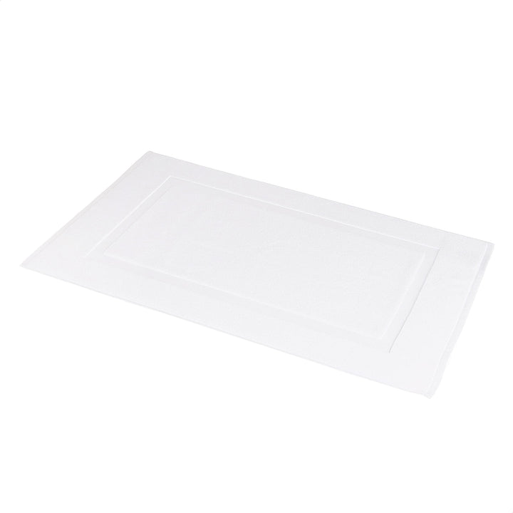 Basics Banded Bathroom Bath Rug Mat, Bright White, 31" L x 20" W