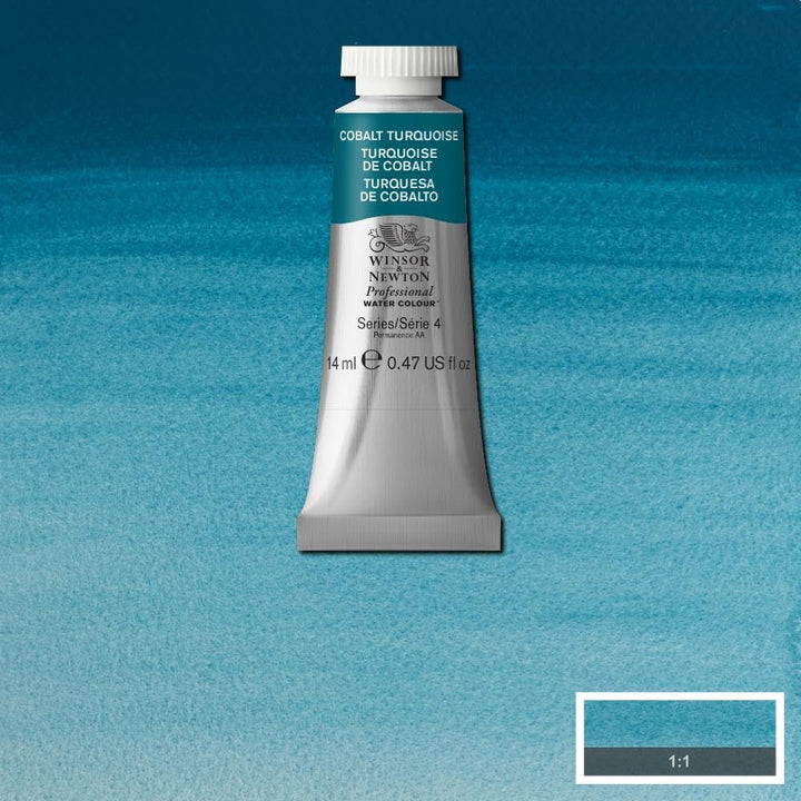 Winsor & Newton Professional Watercolor, 14ml (0.47-oz) Tube, Cobalt Turquoise 0.47-oz Tube