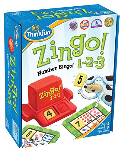 Think Fun Zingo 1-2-3 Number Bingo Game for Age 4 and Up - Award winner and Toy of the Year Nominee (7703)