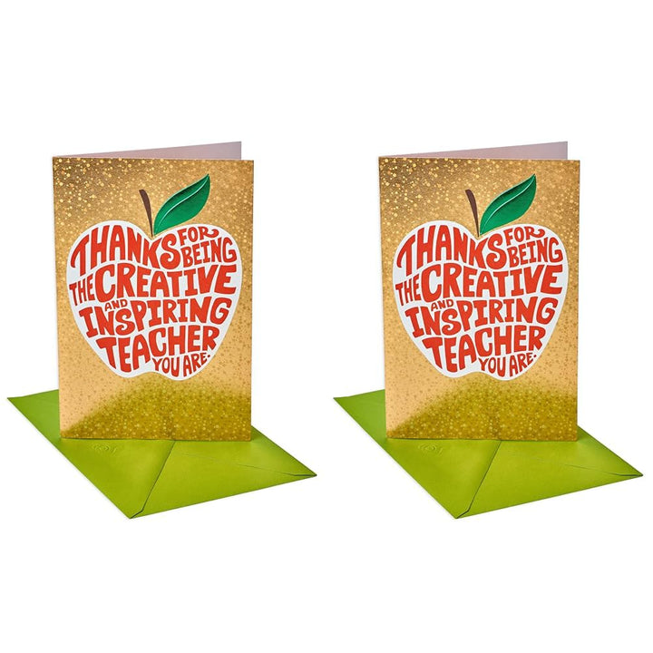 American Greetings Teacher Thank You Card (Creative and Inspiring) (Pack of 2) Creative and Inspiring 1 Count (Pack of 2)