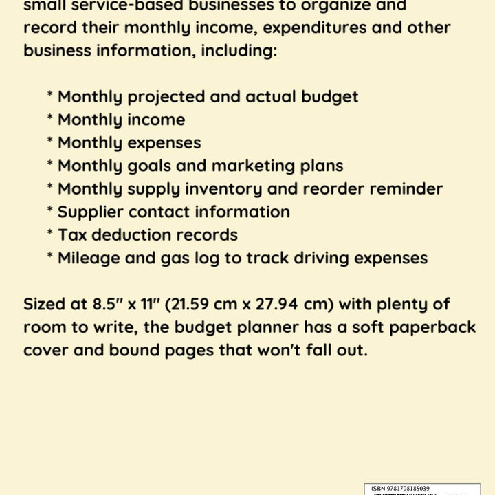 Photographer Business Budget Planner: 8.5" x 11" Professional Photography 12 Month Organizer to Record Monthly Business Budgets, Income, Expenses, ... Info, Tax Deductions and Mileage (118 Pages)