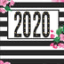 2020: 8.5" x 11" Stripes & Roses Daily/Weekly Planner with Weekly Goal Setting, Monthly Vision Board, Power Thoughts for Manifesting and To-Do List